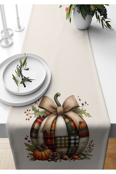 Bertille Home Autumn Series - 140x40 cm Digital Printed Runner (Halloween Autumn)
