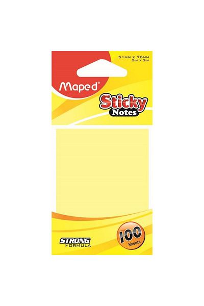 Maped Adhesive Note Paper - 51X76, 100 Yp, Pack of 15