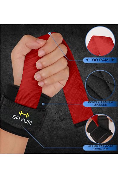 SAVUR Curea de fitness pentru încheietura mâinii - Curea de glisare și greutate