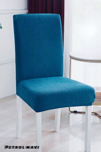 intil Petrol Blue Colored - Lycra and Washable 1 τεμάχιο Κάλυμμα καρέκλας Κάλυμμα καρέκλας