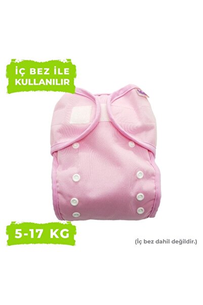 BabyNEO - Tek Beden Yıkanabilir Bebek Bezi Sızdırmaz Dış Bez Cover - Pembe