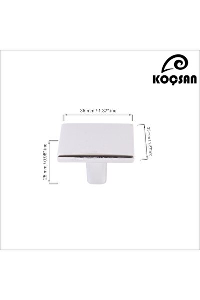 KOÇSAN Hisar Mâner cu buton cromat Mâner de lux pentru mobilier de bucătărie de țară