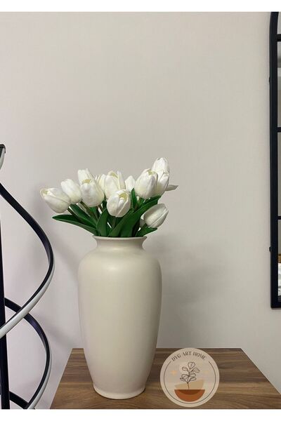 DygArtHome SERAMİK OVAL VAZO (28CM)