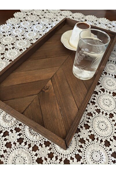 woodalbuba Decorative Wooden Kitchen Tray - Presentation Holder