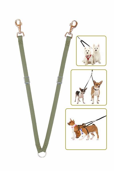 ZOBS Adjustable Double Dog Walking Leash Double Walking Strap