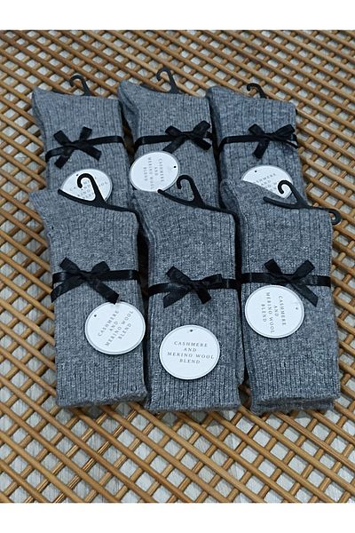 Rocks For Wool Cashmere Women's Socks 6 Pairs