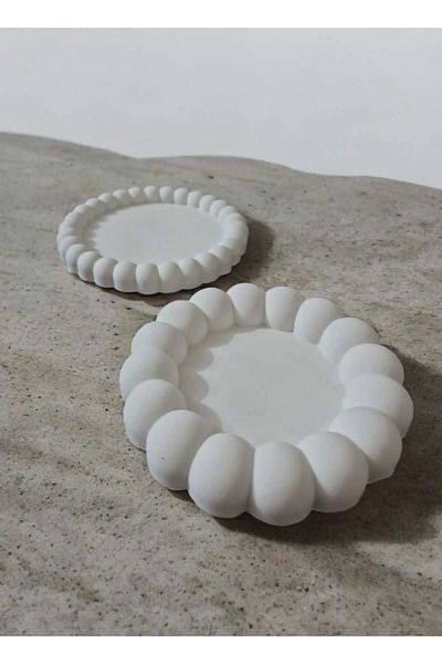 PULCA SHOP Διακοσμητικό Σουβέρ Πιάτο Κοσμήματος 2 τεμαχίων από διακοσμητικό σκυρόδεμα