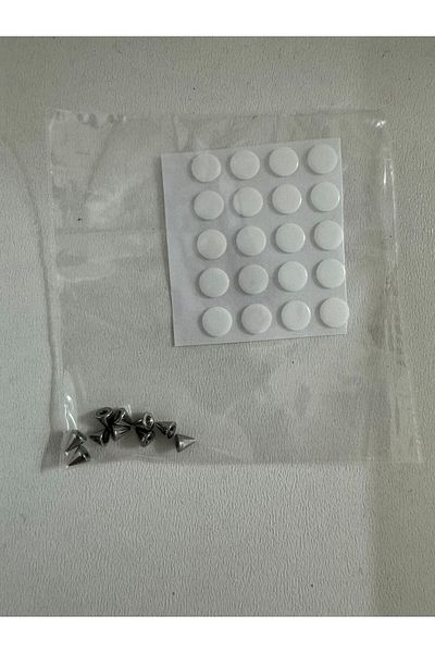 Arescollection Adhesive 10 Pcs Fake Eyebrow Bubble Lip Nose Pearcing Ball