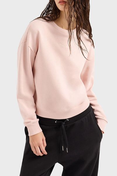 Armani Exchange Βαμβακερό ιδρώτας με λαιμόκοψη - SWEAT 6DYM70 YJEEZ 14BQ κανονική εφαρμογή