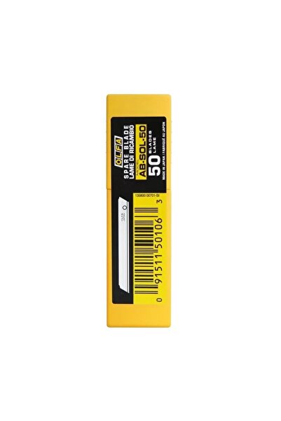 Olfa Ab-sol-50 Standart Tek Gövdeli (KIRIMSIZ) Dar Maket Bıçağı Yedeği (50 Lİ)