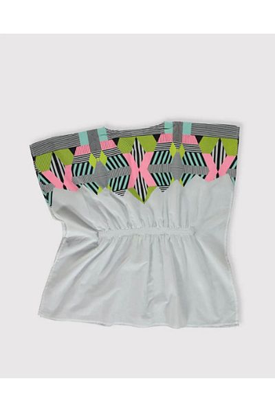 LC Waikiki Lcw Kids Optic - White Girl's Printed Cotton Blouse