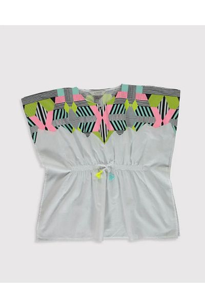 LC Waikiki Lcw Kids Optic - White Girl's Printed Cotton Blouse