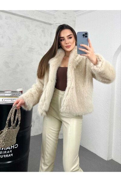 MODA DURAĞI Жіноча імпортна штучна коротка куртка преміум-класу