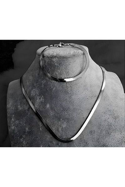 GUNEYS Italian 2-Piece Set - Silver Color Chain Necklace and Bracelet Set