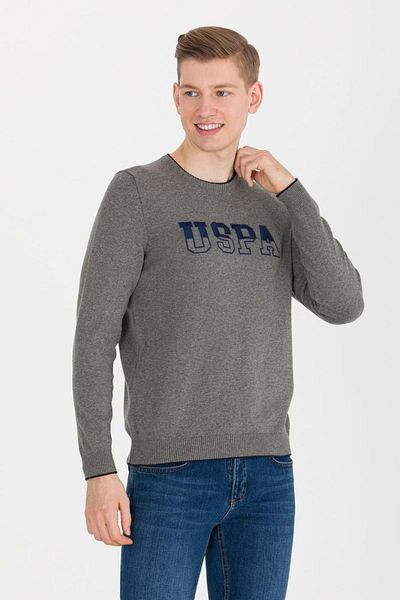 U.S. Polo Assn. Men's Gray Crew Neck Sweater