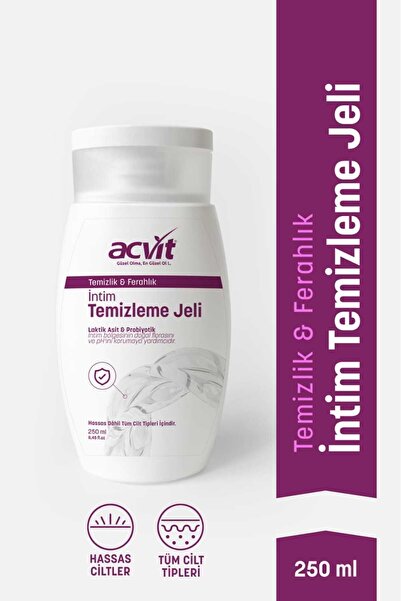 Acvit İntim Temizleme Ve Yıkama Jeli, Genital Bölgeye Özel Hassas Formül 250 ml