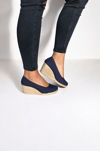 Y&D Shoes Women's Linen Espadrille – Wedge Heels, Stylish Summer Model
