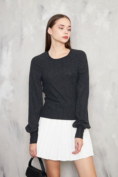 KİM Kİ O Women's - Low Princess Sleeves and Drawstring Blouse