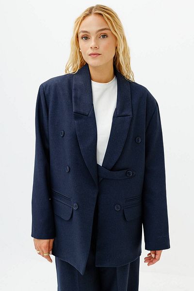 Hooopstore Premium Navy Blue Διπλό Μπλέιζερ Μπουφάν