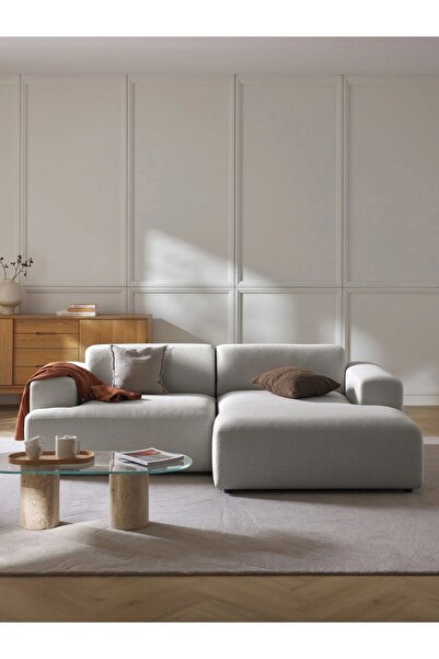 S Home Design Concept Molly Mini 2 Modül Kanepe Köşe Koltuk, Sağ Köşe, Keten ...