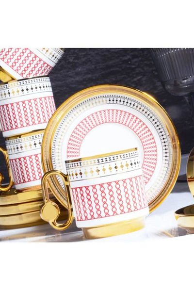Kosova Faylin Porcelain 90 Cc 6-Piece Cup Set - Rsy-201