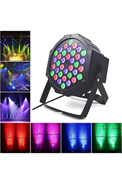 Janva Sese Duyarlı Rgb Led  1 Watt 36x3 Led Par Sahne Işığı-parti,Disko,resto...