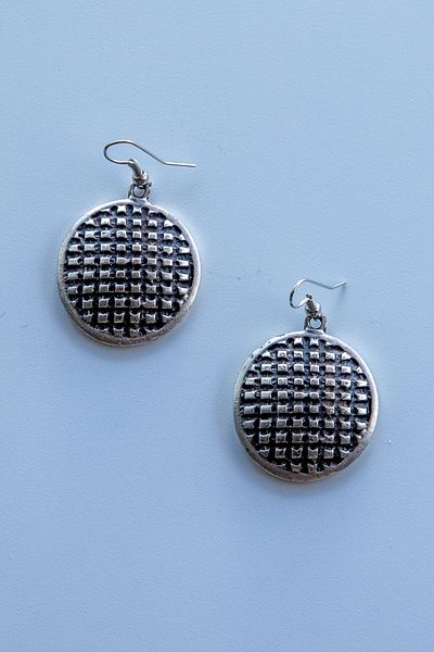 Lila Rosa Brass Earrings - Ethnic and Authentic Design