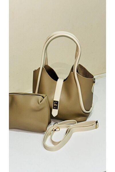 By EDUU Ретро бежева жіноча сумка з підкладкою - з внутрішньою кишенею, для р...