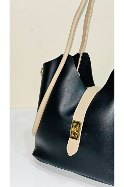 By EDUU Чорна ретро сумка - жіноча, з ремінцем і внутрішньою кишенею, сумка ч...