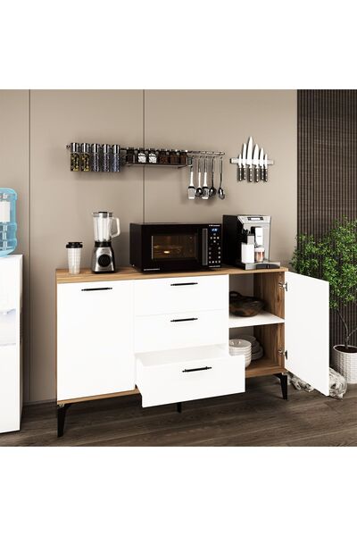 Kalender Dekor Almata Çok Amaçlı Dolap,modern Konsol, Mutfak Dolabı, Çekmeceli Dolap, Kahve Köşesi, Şifonyer Alt02