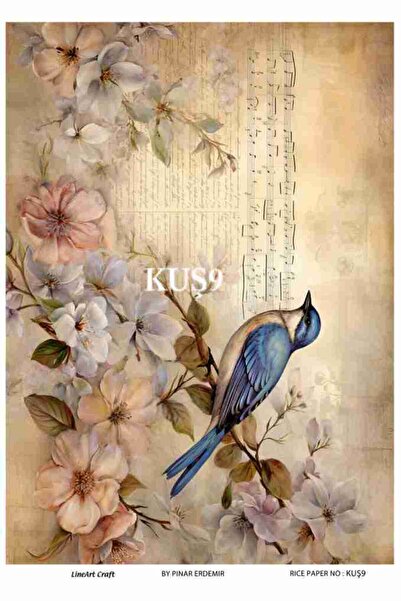 LİNEART Lineart Pirinç Dekopaj Kağıdı KUŞ9