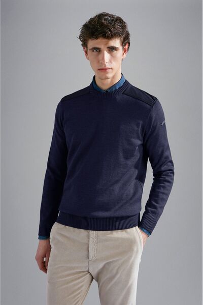 PAUL&SHARK رجل محبوك ROUNDNECK C.Wوول