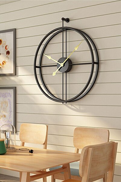SEVİNÇ KONSEPT La Clock Orta Boy Siyah, Modern Dekoratif Ispanyol Tarzı Metal...