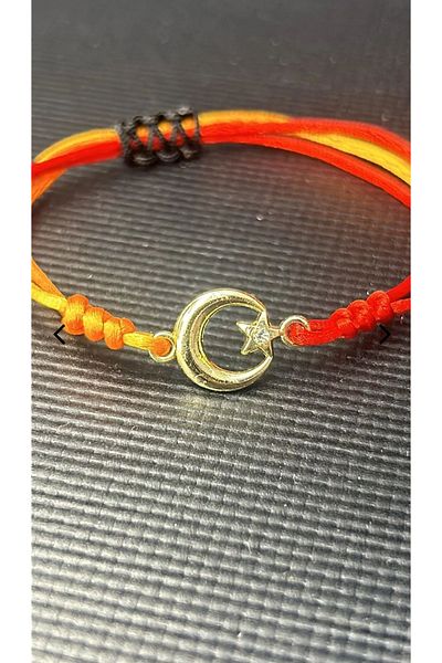 COSİBELLA Yellow Red Moon Star Fan Bracelet