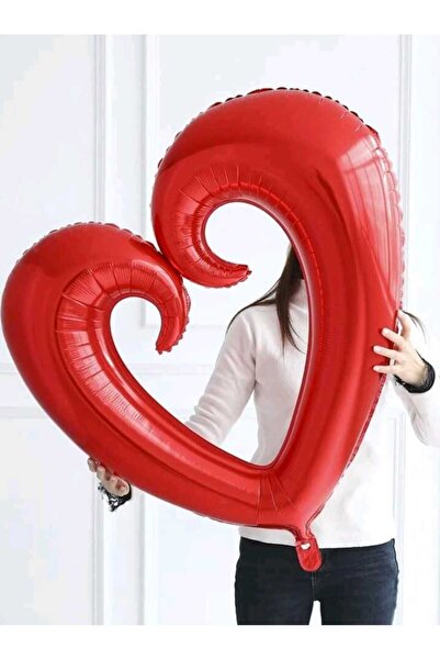 PARTİ AŞKI بالون فويل على شكل قلب مجوف (100 سم) لعيد الميلاد وعيد الحب واقترا...