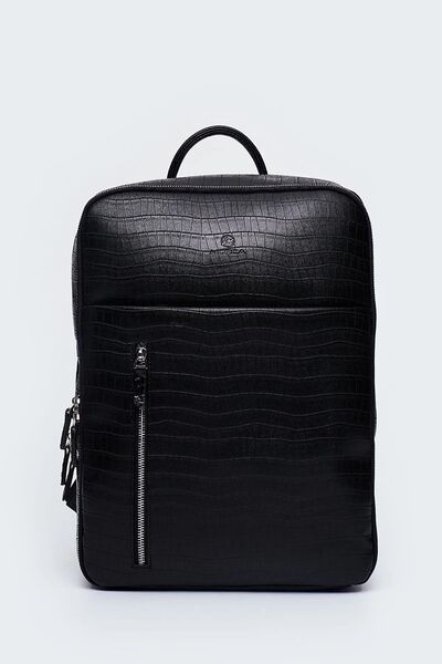 MORCA Premium Organizer Deri Unisex Profesyonel Korumalı Sırt Laptop Çantası 15,6 İnç