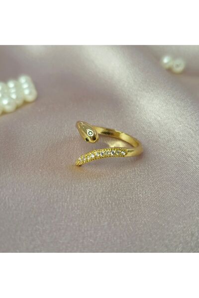 pegu baby collection خاتم مقاوم للتشويه مطلي بالنحاس قابل للتعديل بحجر الزركون