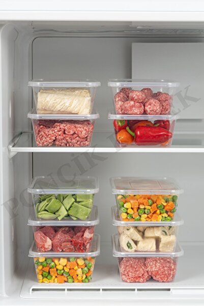 PONÇİK BEBEK 650ml Separate Lid 10 Pieces Deep Freezer Storage Set