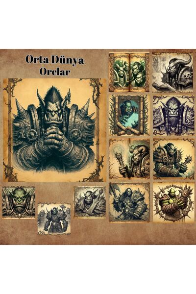 Pink Swan Craft Orci Srednje Zemlje - 12 komada seta mat naljepnica za spomen...