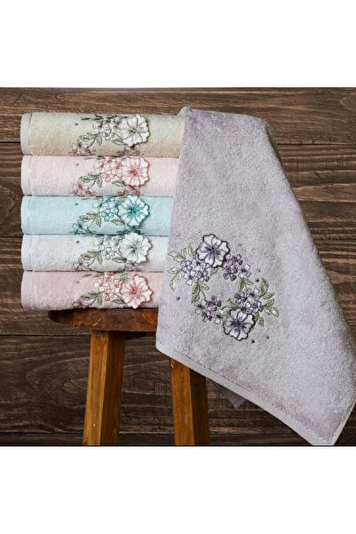 GONCA TEKSTİL Хілларі кольорові бамбукові рушники для обличчя, 6 штук, 50x90 см