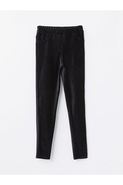 LC Waikiki Velvet Girl's Tights with Elastic Waist