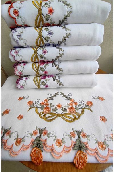 GONCA TEKSTİL Πετσέτα Προσώπου Helena Velvet - 6 Τεμάχια 50x90 cm