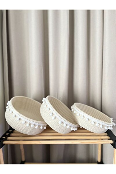 Bohemahomedecor طقم ديكور الحمام مكون من 3 قطع - منظم السلة