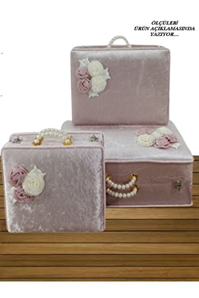 Sonem Çeyiz Çeyiz Sandığı Gelin Damat Bavul Çanta Sandık Hurç 3lü 0563