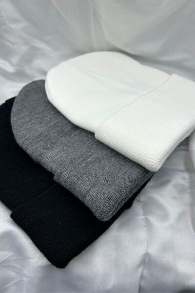 KISCHE Unisex Men's Women's Flexible Comfortable Winter Windproof Black, White, Smoked Beanie