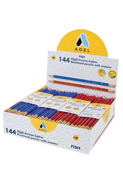 Adel Fish Pencil Pencil with Eraser 12 Pack