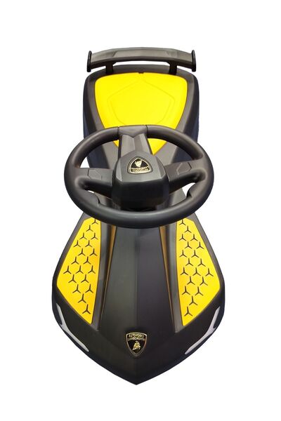 Lamborghini Swing Car Ride On with Lights and Sounds -Black