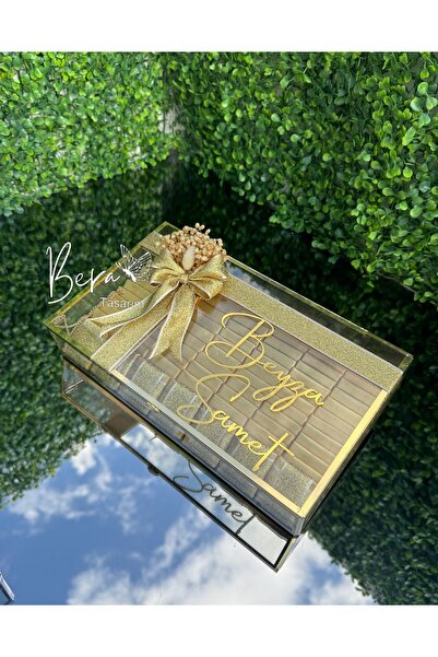 bt bera tasarım 100adet Kız İsteme Çikolata Cam Kutuda Söz Nişan Çikolata Kut...