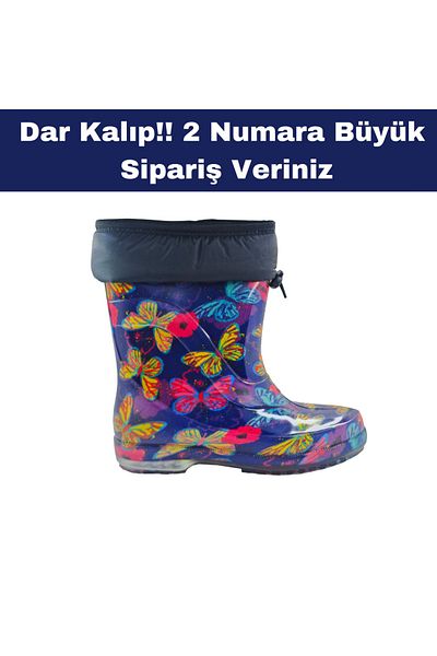 fafatara Μάλλινες αδιάβροχες μπότες με σχέδιο πεταλούδας - Σετ χιονιού και βροχής