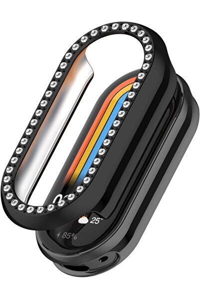 UnDePlus Xiaomi Mi Band 8 Kenar Taşlı Kasa Koruyucu (Ekran Koruyucusuz)